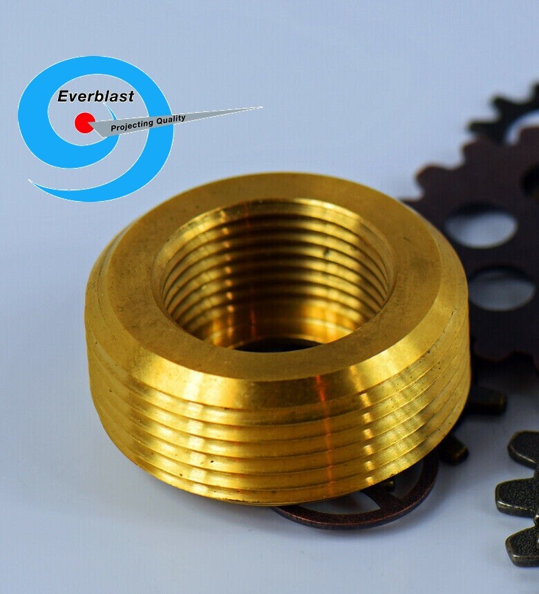 Brass Thread Adapter fits 3/4"  NPSM threads,  Adapts them to 1-1/4" NPSM