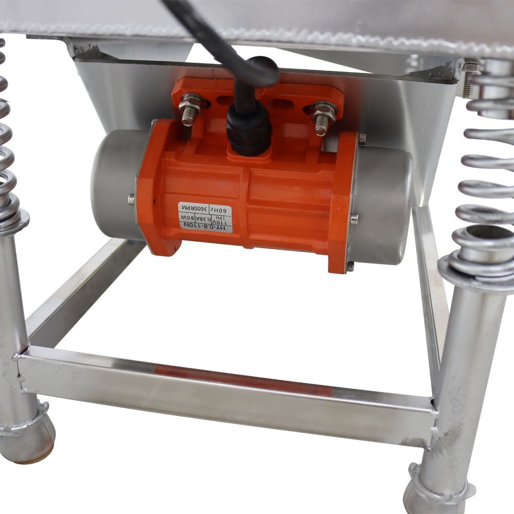 Single Layer Stainless Steel Electric Linear Vibrating Screen Sifter 8mm Screen