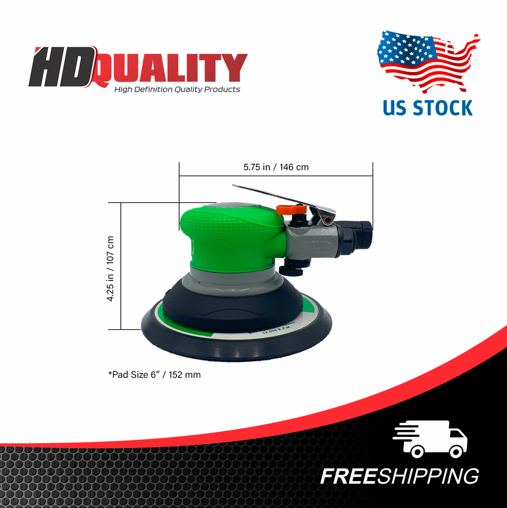 6" PROFESSIONAL Air Sander HD