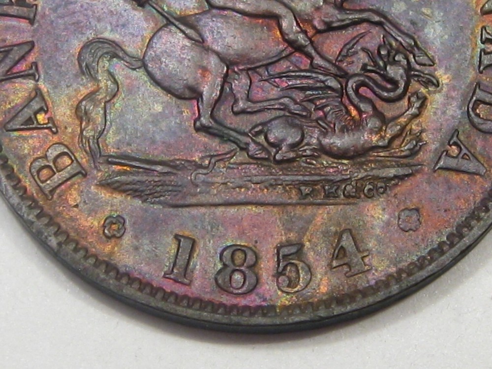 UNC 1854 ½ Penny Token Upper CANADA. #55