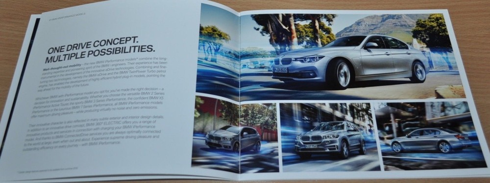 2016 BMW iPerformance Brochure Prospekt ENG Edition
