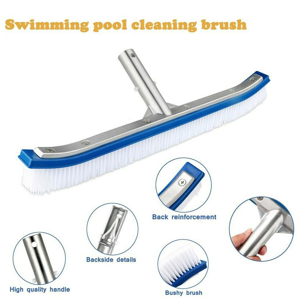 18" Multi-Surface Pool Brush - Cleans Corners, Steps, Walls - Durable & Strong