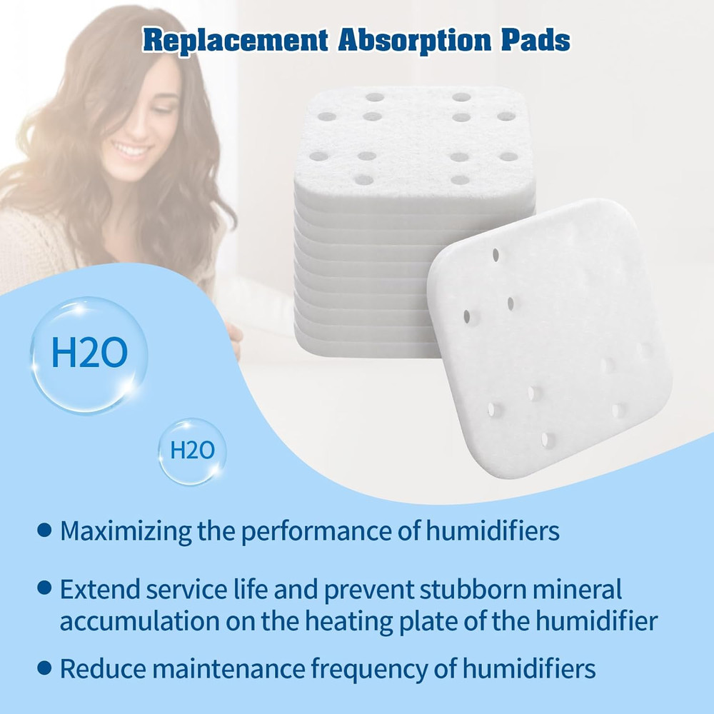 36-Pack Mineral Absorption Pads Compatible with LEVOIT Humidifier Replacement Fi