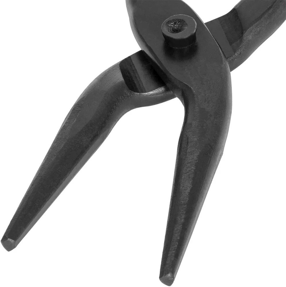 Beginner Blacksmith Tongs Blacksmith Forge Tong Tools Set V-Bit,Flat Jaw,Pick Up