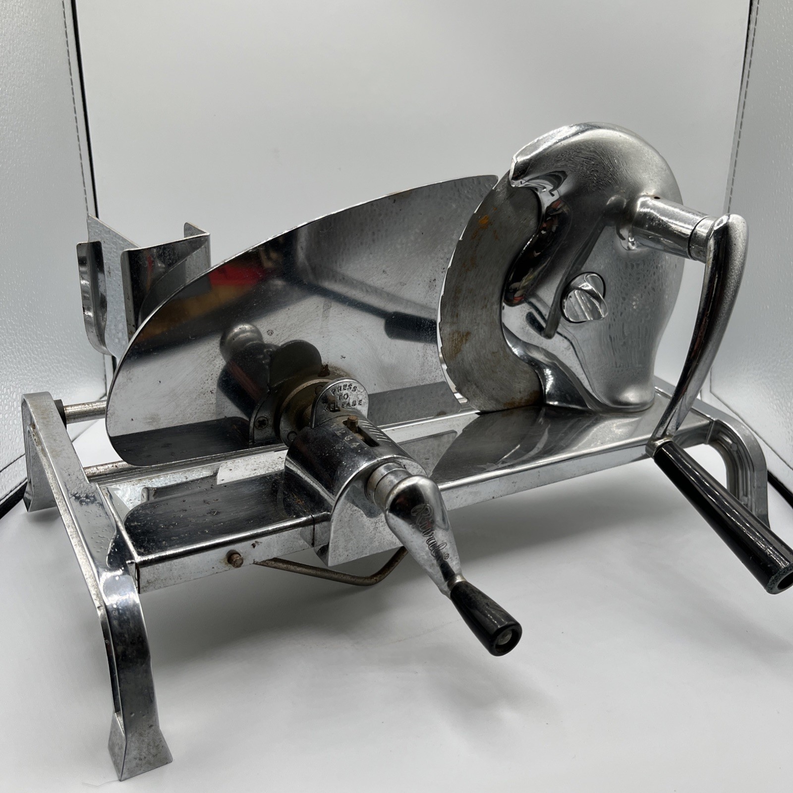 Retro Manual Food Slicer with Guards Rival "Protect-o-Guide" Tabletop 14 x 9.5"