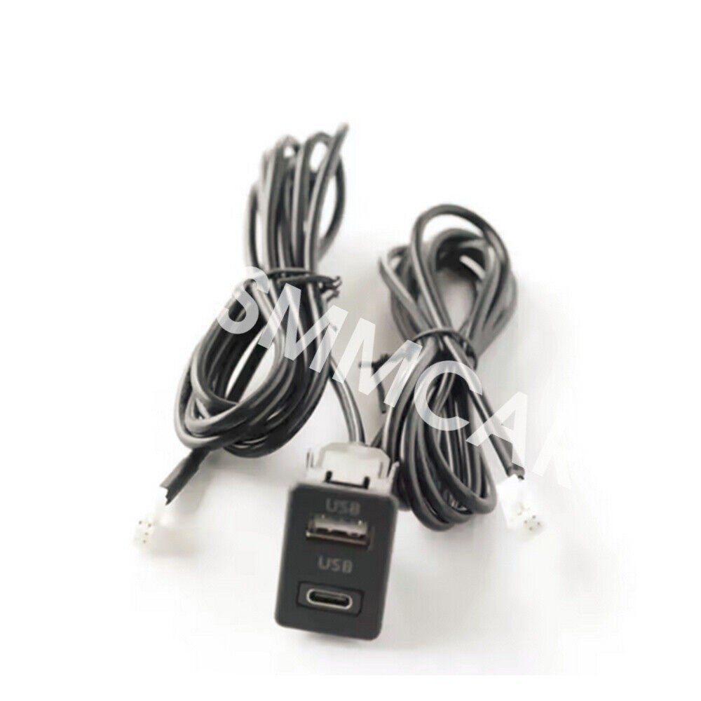 Car Android Navigation Dual USB Port Panel Interface Extension Cable Adapter