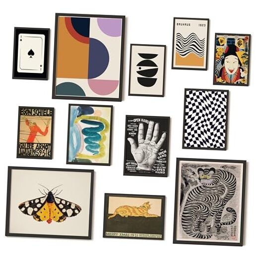 97 Decor Vintage Eclectic Wall Art Collage - UNFRAMED Eclectic Folk Art