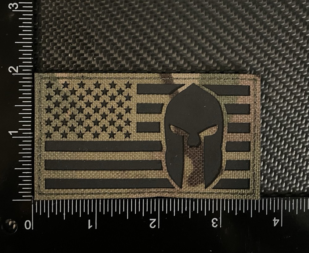 IR Sparta Reflective Infrared Patch US Flag Spartan Molon Labe Hook Loop MultiC