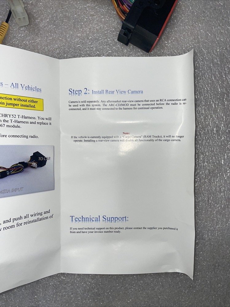 Backup camera Interface Plug & Play RAM TRUCKS & CHRYSLER With RA2-3-4 Radios