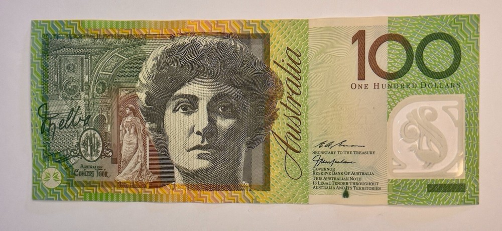 Very Rare,Print Error 1999 $100 Note , MacFarlane/Evans Print Error .