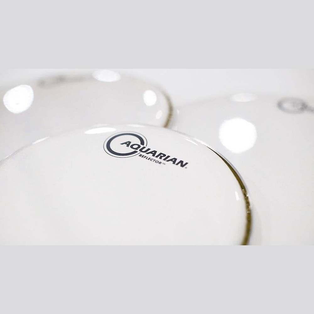 Aquarian Ice White Reflector Drumhead 18"