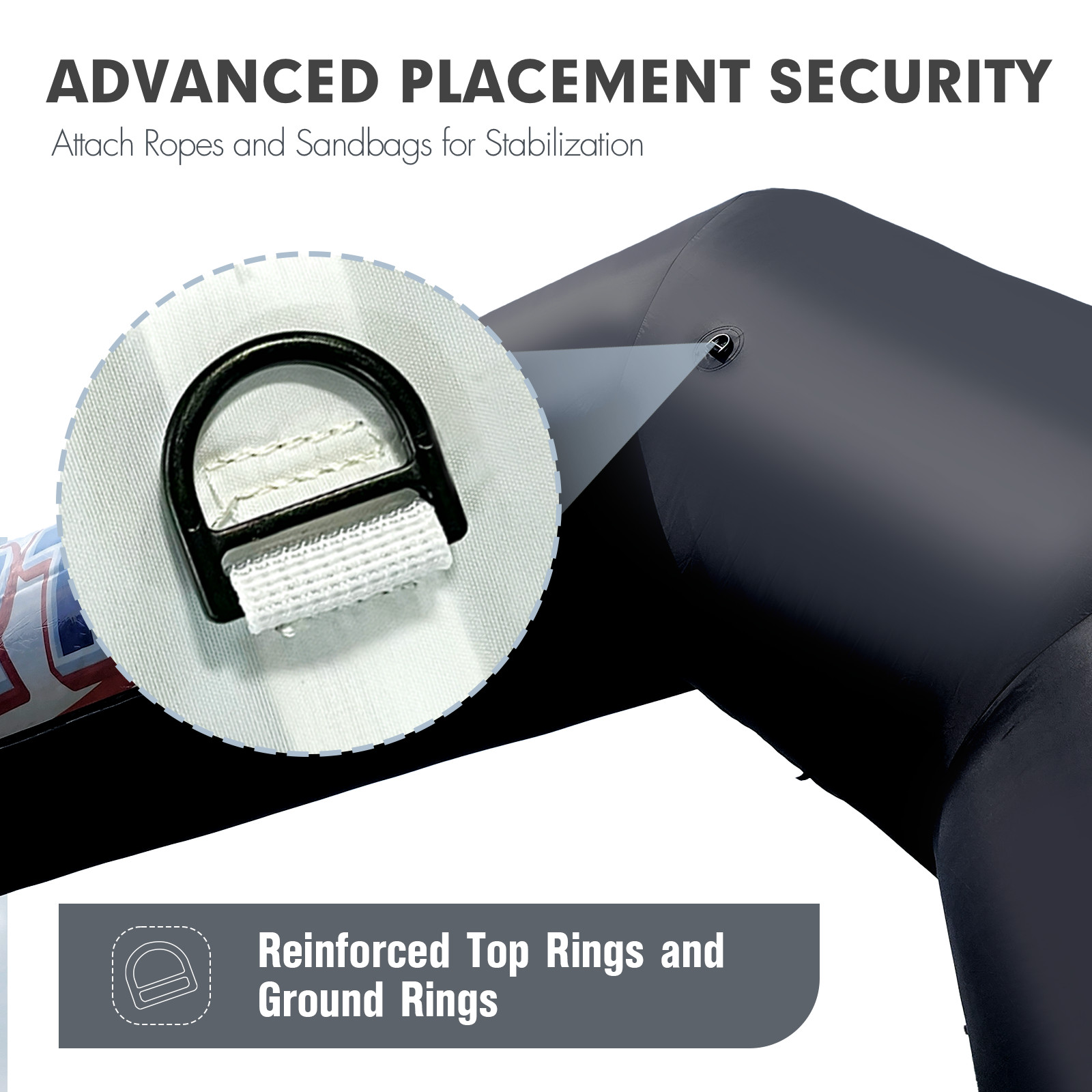 20Ft Inflatable Event Arch with built-in blower - Black