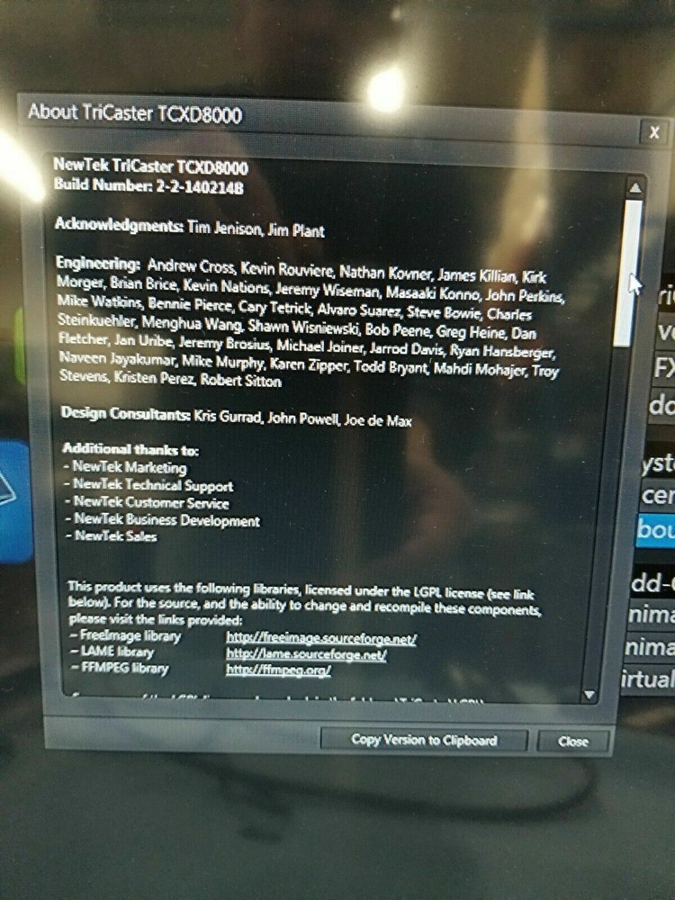 NewTek TriCaster 8000 Control Surface + TCXD 8000 Control Unit + 8 TB Storage Hd