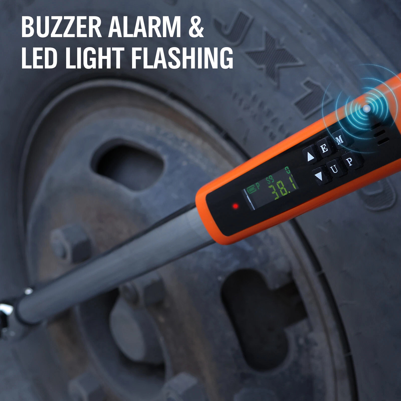 6PC 3/8" & 1/2' Drive Electronic Digital Torque Wrench Adjustable Set 3-340N.m