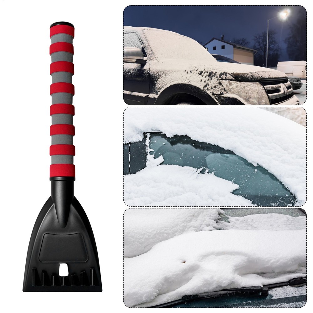 Ice Scraper Portable Ergonomic Auto Supplies With Silicone Handle