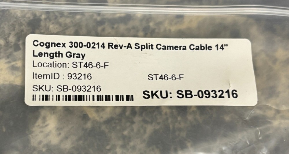 Cognex 300-0214 Rev-A Split Camera Cable 14" Length B