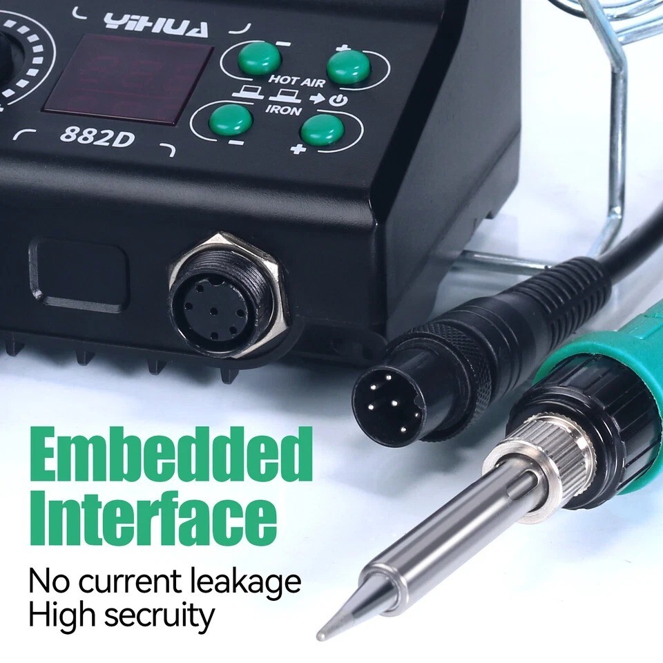 YIHUA Soldering Iron Station Digital Hot Air Gun Desoldering Rework Station Kit