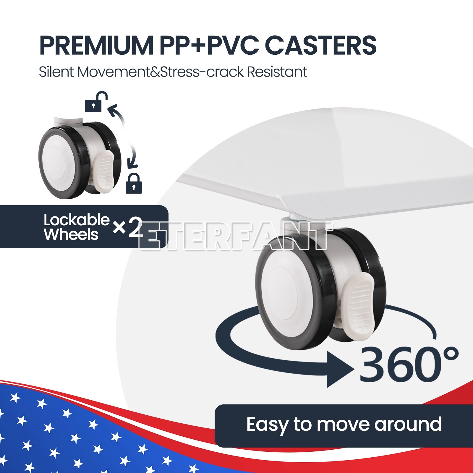 Dental Trolley Mobile Medical Tool Cart Lab Stand 4 Casters Three Layer Serving