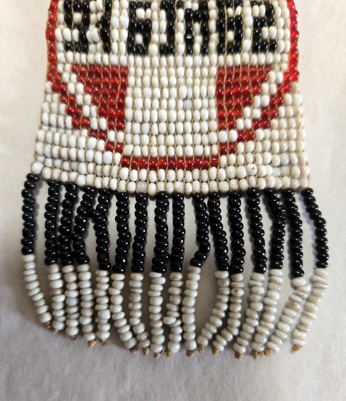 NATIVE AMERICAN SANTA FE RR BEADED WATCH FOB CIRCA 1920S VERY SPECIAL !