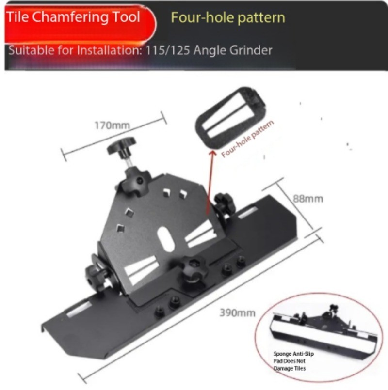 Angle Grinder 45-Degree Tile Cutter Chamfering Plate Edge Grinding Chamfering