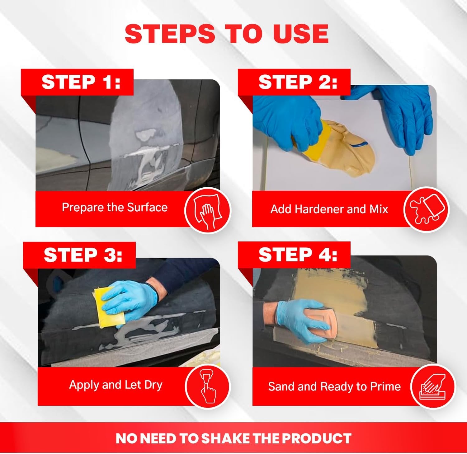 Maxifill Superior Lightweight Body Filler – Easy Sanding & Paintable for Car R