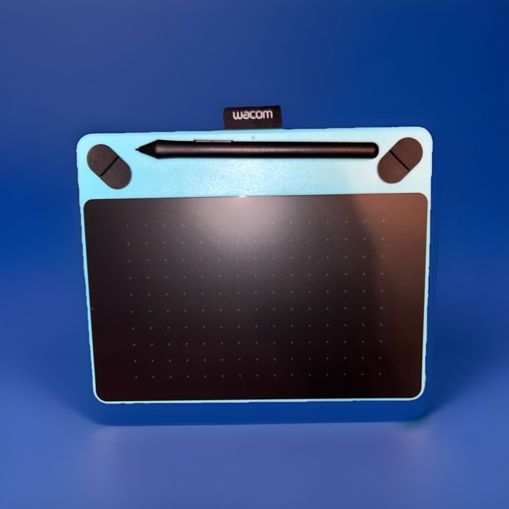 Wireless Drawing/Graphics Tablet | Tested Working | Wacom, Light Blue CTL490