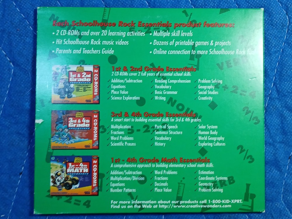 School House Rock! 1st & 2nd Grade Essentials PC/Mac Cd Rom