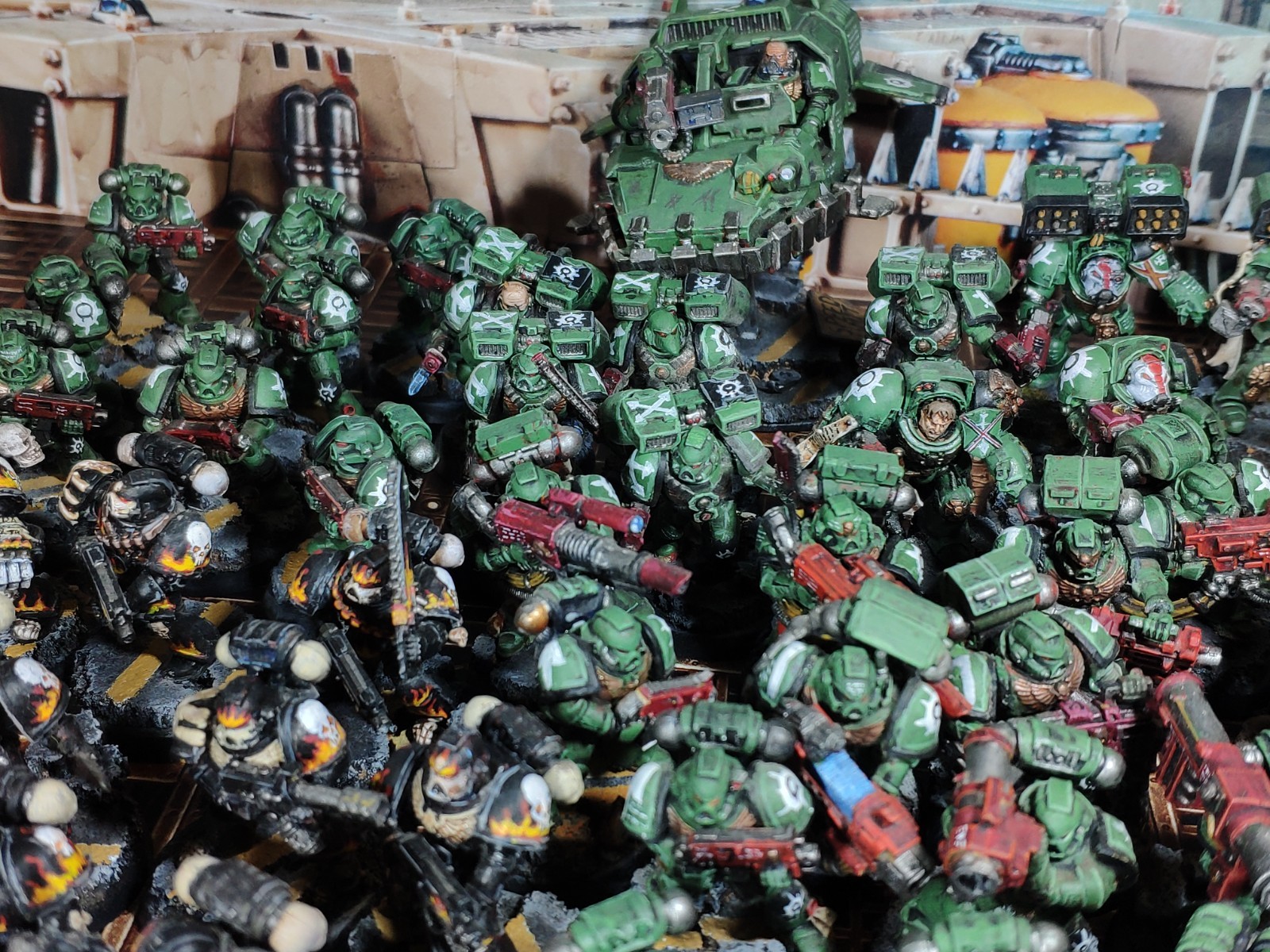 Space marine army Aurora chapter warhammer40k PAINTED