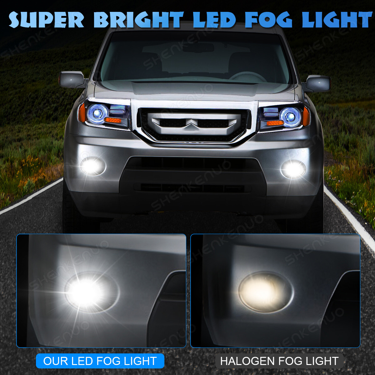 Pair Fog Lights Fit For 2007-2014 Chevy Tahoe Avalanche Suburban GMC With Bulbs