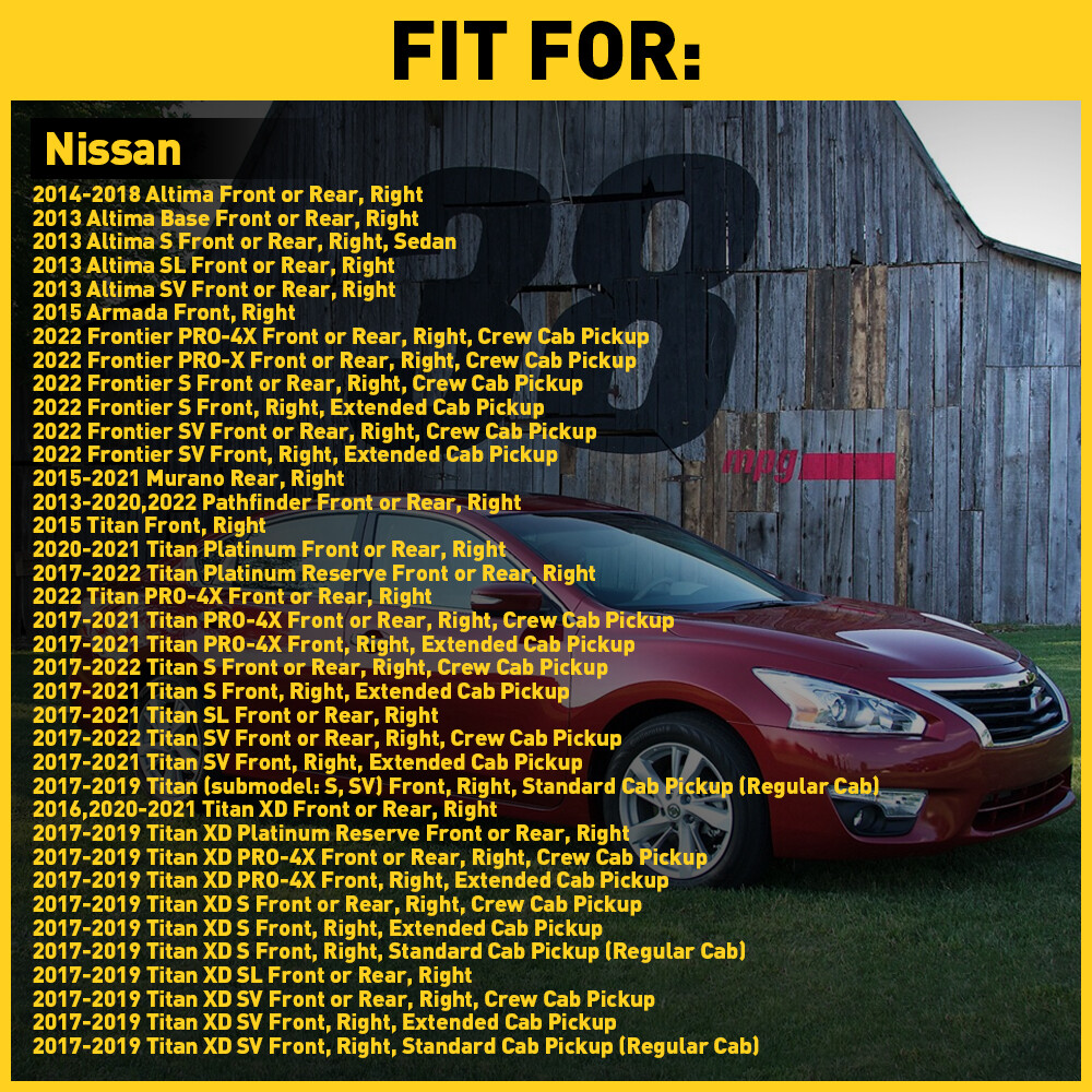 Inside Interior Door Handle & Black Chrome Passenger Side for Altima Pathfinder