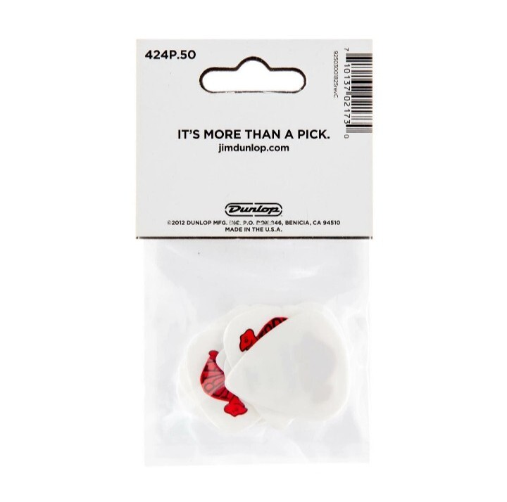 Dunlop Tortex Wedge Guitar Picks 1 Dozen, Red, .50mm