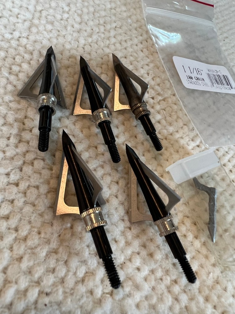 100 Grain 1 1/16" 3 Blade Broadheads