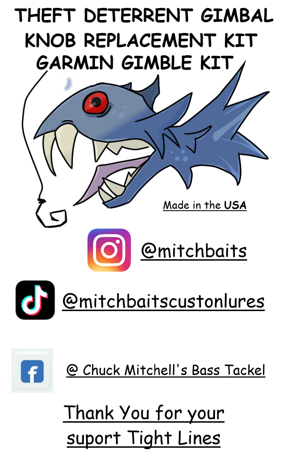 Garmin, Theft Deterrent Gimbal Knob Replacement Kit Limited Lifetime Warranty