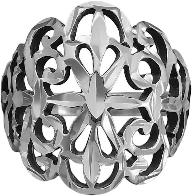 Diamond Cut Large Damask Ring