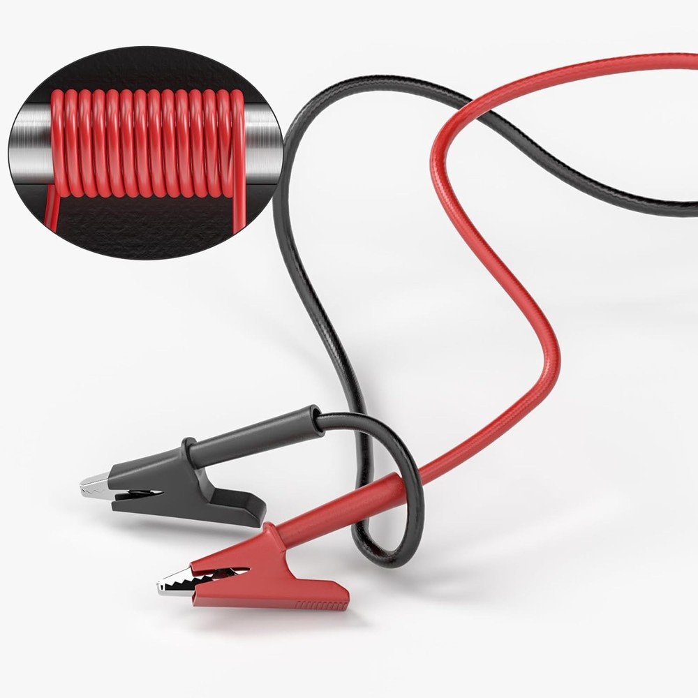 5 Color-Coded 3.3ft Alligator Clips Leads for Reliable Electrical Testing