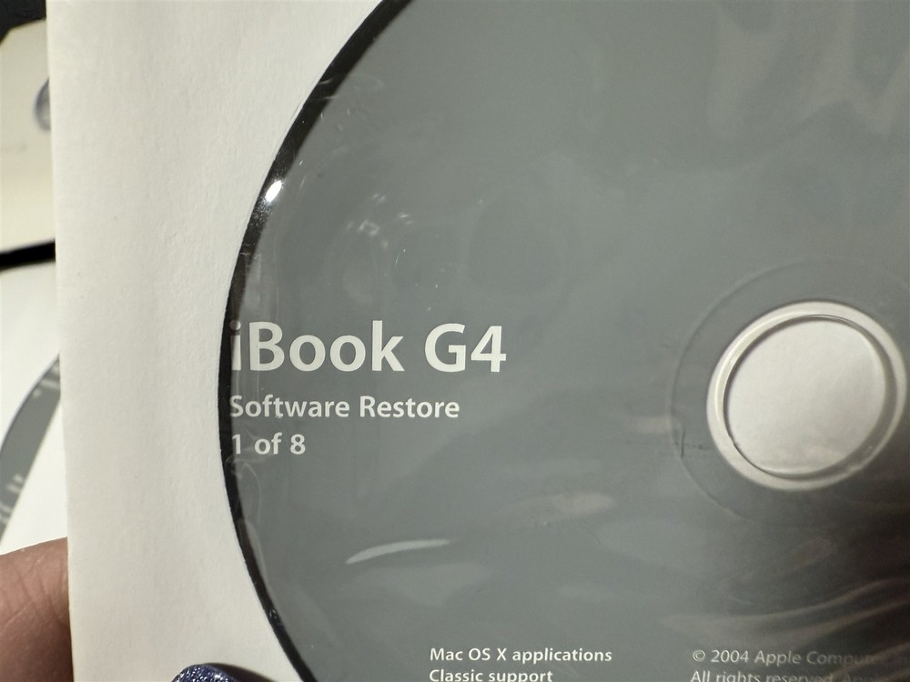 APPLE iBOOK G4 INSTALL 3 DISC / SOFTWARE RESTORE 8 DISC / HARDWARE TEST 603-4793