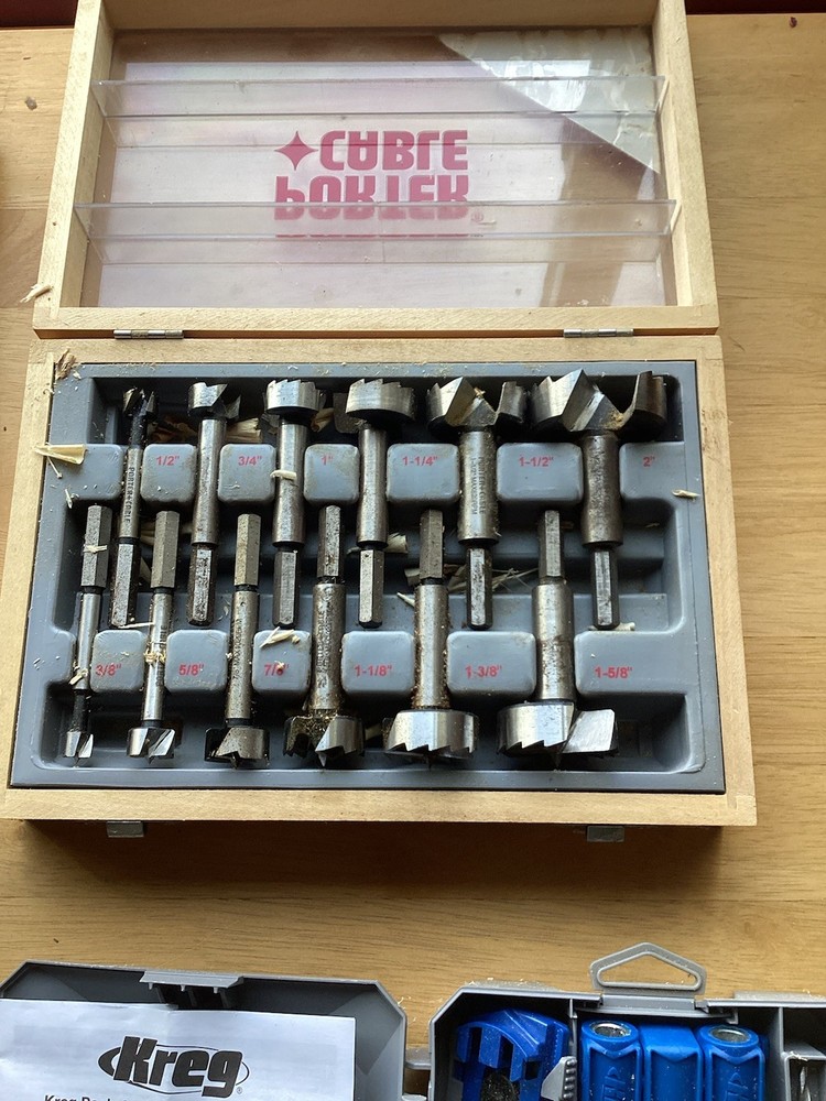 Misc. Tools, Drill Bits, Pocket Hole Jig, Hole Drill Bit Kit And Dremel Tool ￼