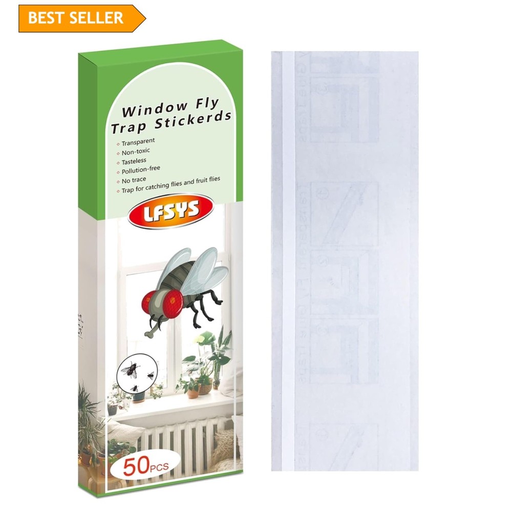 50 Pack Eco-Friendly Indoor Clear Fly Traps – Safe & Effective Bug Control
