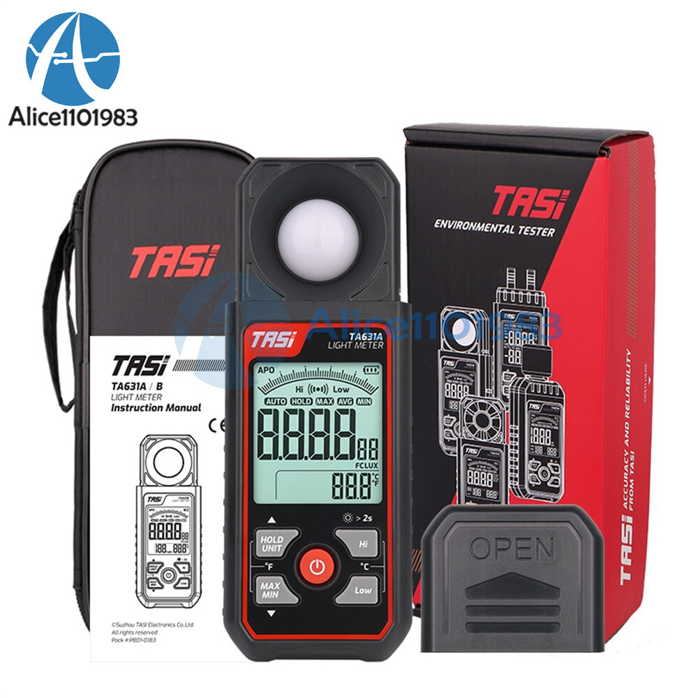 TA631A TA631B Light Meter Digital Illuminance Meter Ambient Temperature Detector