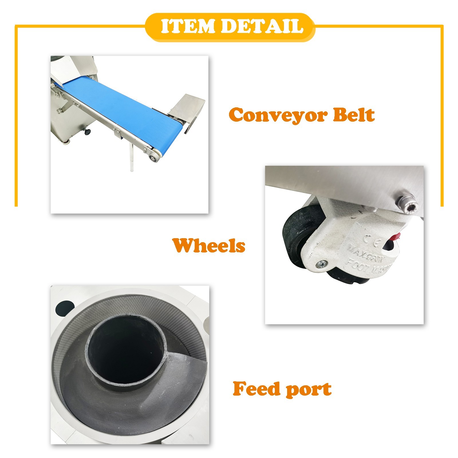 110V Electric Dough Rounder with Conveyor Belt 20-300g Dough Balls Maker Rounder