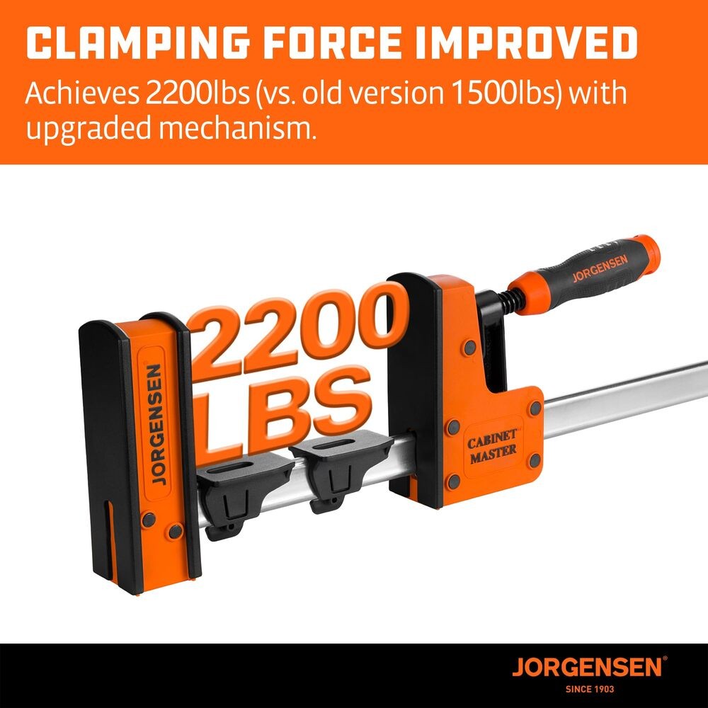 JORGENSEN 2-PACK 24" Parallel Bar Clamp Heavy-Duty Cabinet Master Clamp 2200 lbs