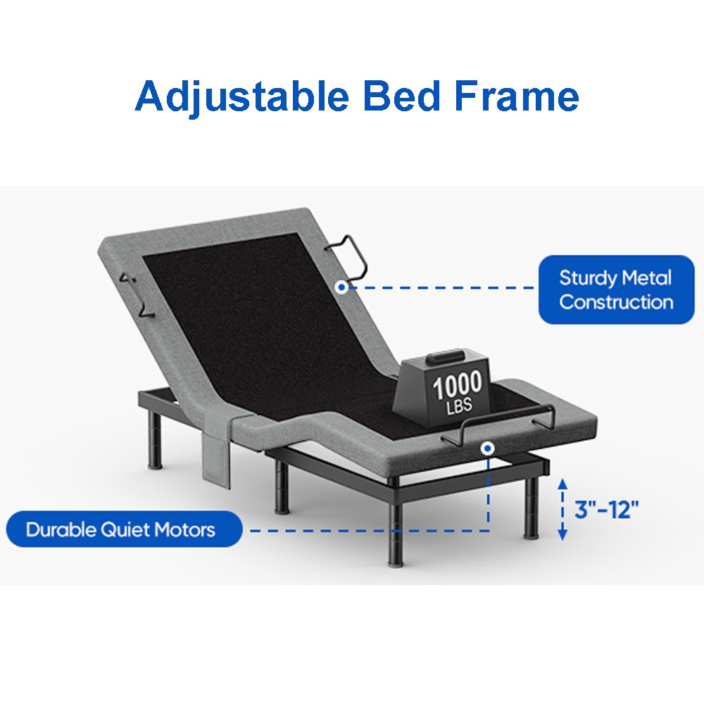 Used Adjustable Bed Frame Zero Gravity Powered Base w/ Massage Remote Twin XL