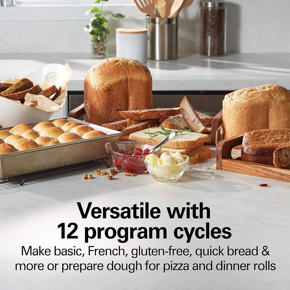Automatic Bread Maker Machine, Digital, Programmable, 12 Settings + Gluten Free,