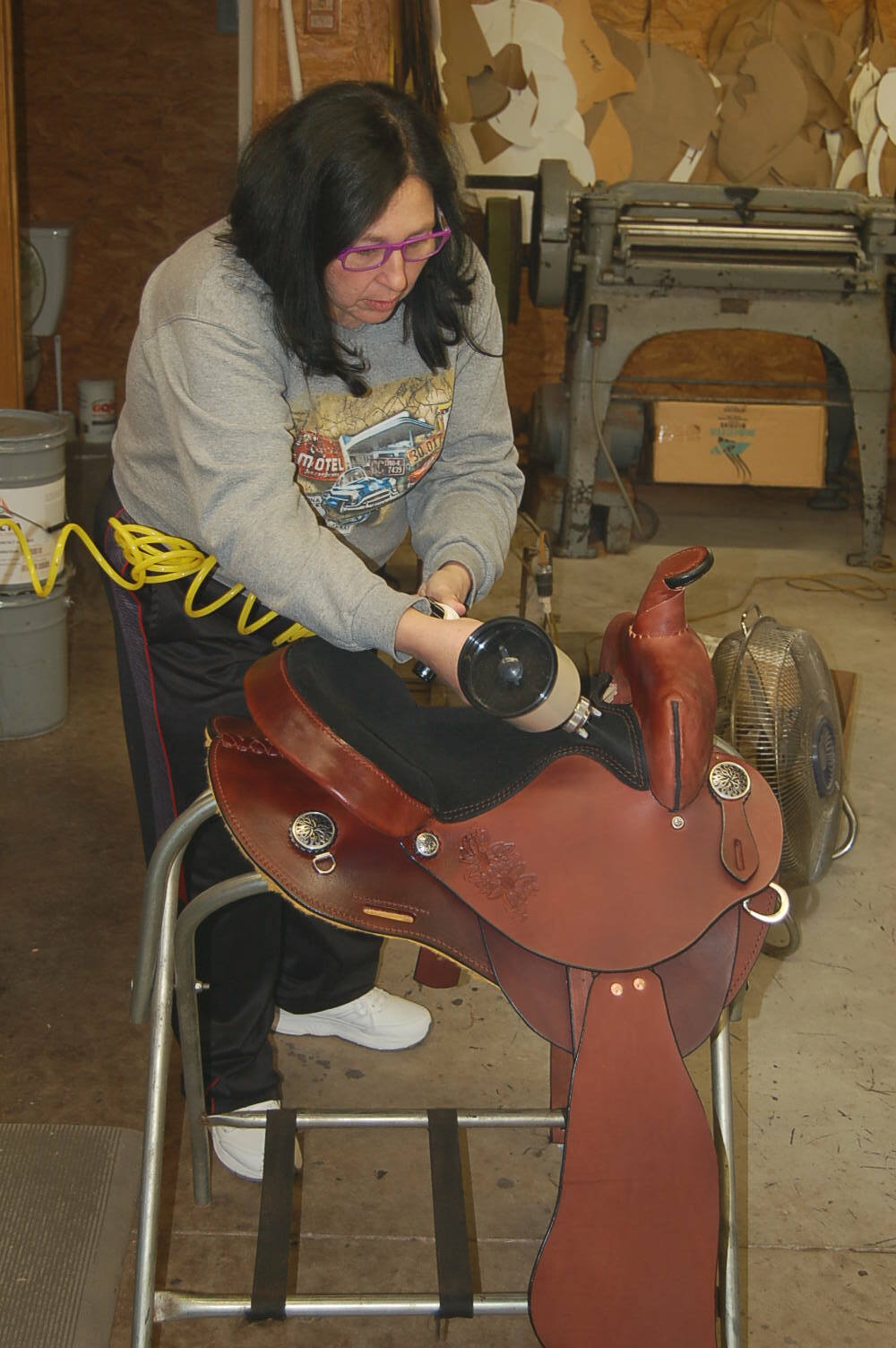 LEATHER BAREBACK ADULT SADDLE PAD by RIDERS CHOICE~ GRAY