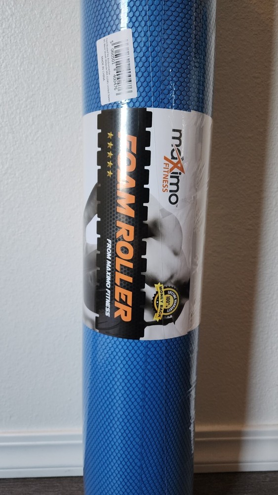Foam Exercise Roller 36" x 6", High Density Foam, Muscle, Workout, Massage