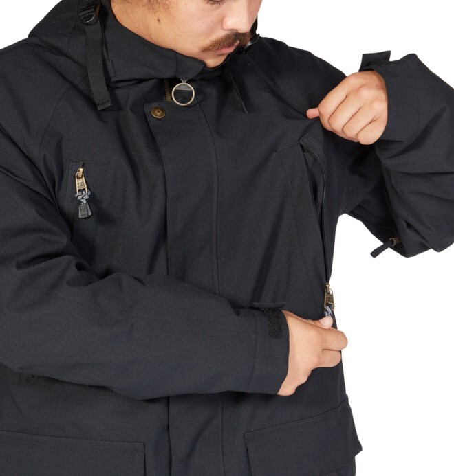 DC Stealth Parka Snowboard Jacket Men's Medium Black