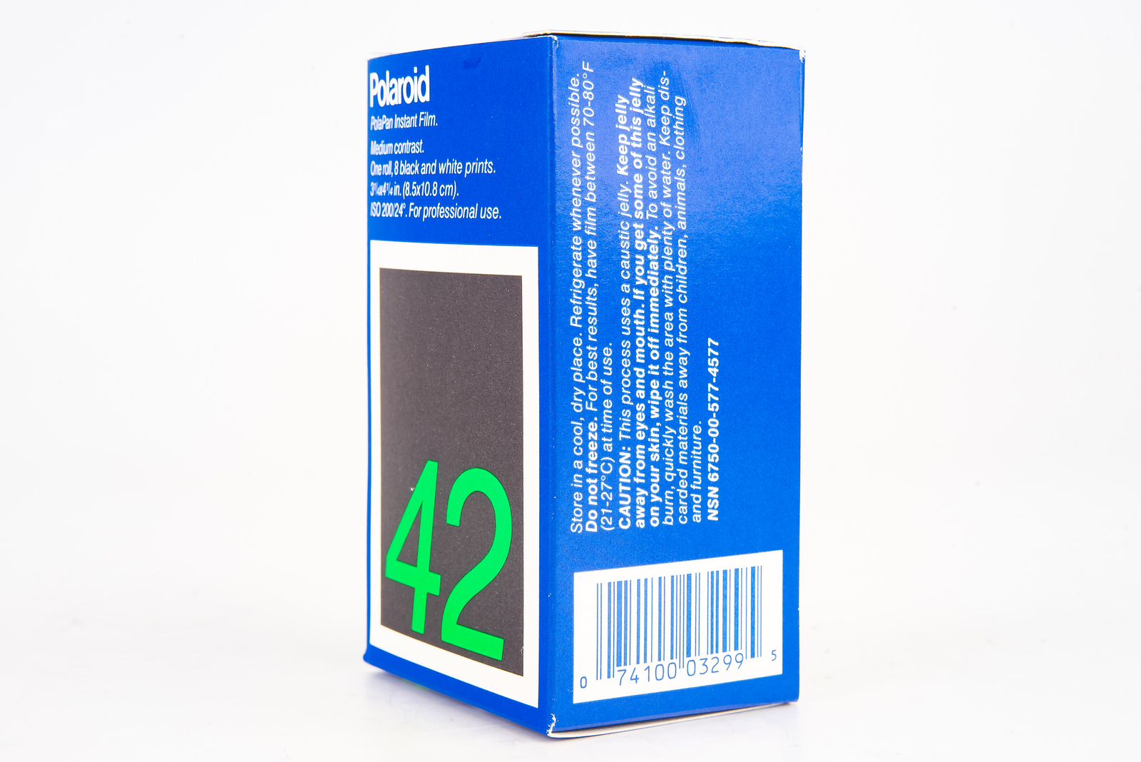 Polaroid INSTANT Roll Film Type 42 B&W 3 1/4 x 4 1/4'' SEALED WORKS Expired 1988