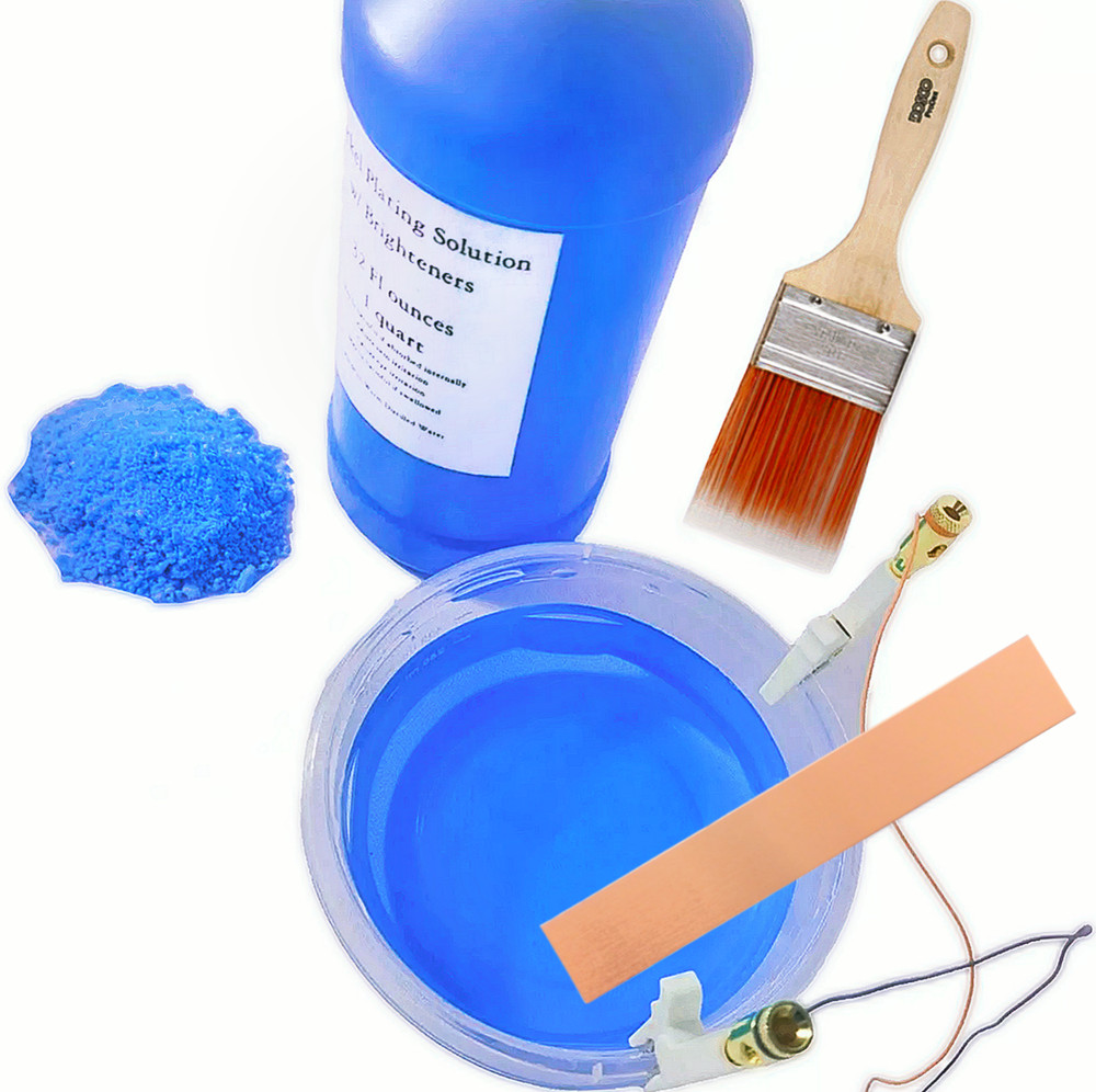 Copper Plating Kit, 1 Quart Solution, Anode, 5V Supply, Replating, Electroform