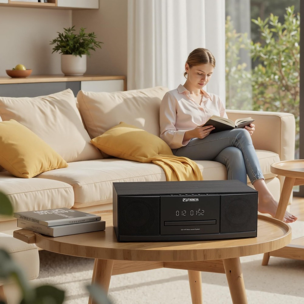 ** NEW Bluetooth Stereo System | 36W | CD Player | Compact Micro HiFi | Black