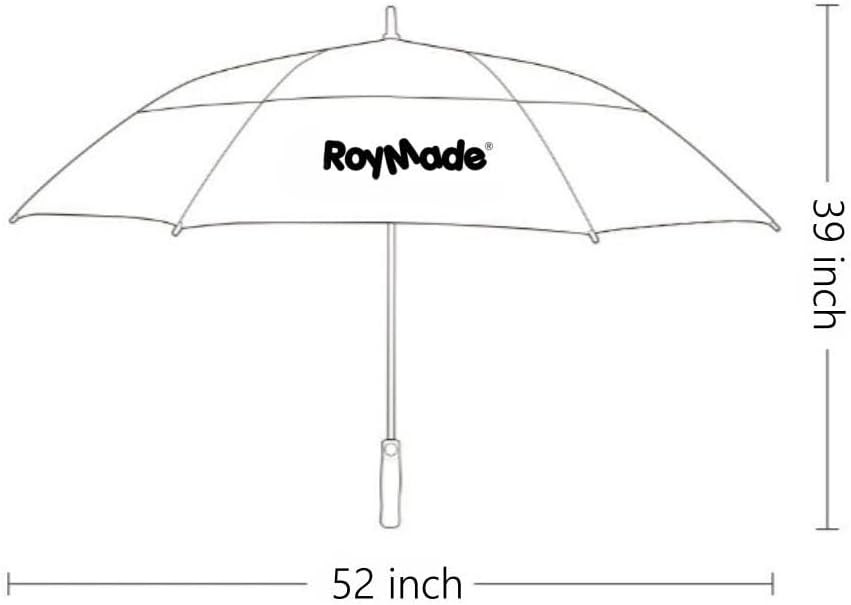 ROYMADE Automatic Open Golf Umbrella Oversize Double Canopy White+Black